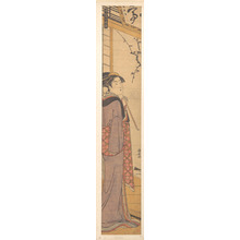 Torii Kiyonaga, 鳥居清長 (Torii Kiyonaga (Japanese, 1742–1815))による浮世絵「A Girl with a Pipe」