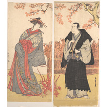 勝川春章: The Second Segawa Tomisaburo as a Tall Courtesan Standing in a Room - メトロポリタン美術館