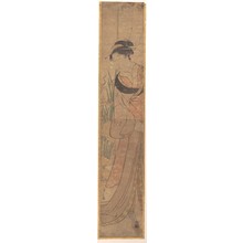 Hosoda Eishi: Young Lady and Iris Garden - Metropolitan Museum of Art
