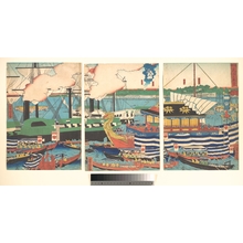 Utagawa Yoshitora: Landscape View of Shiba Beach - Metropolitan Museum of Art