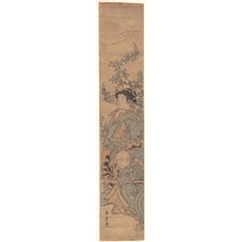 Tosen (Japanese, active ca. 1770)创作的日本版画《A Young Lady and Her Boy Servant》