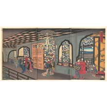 Utagawa Hiroshige II: Upper Floor of the Gankirô Tea House in Yokohama - Metropolitan Museum of Art