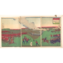 月岡芳年: A Picture of Cavalry, Infantry and Soldiers Retreating - メトロポリタン美術館