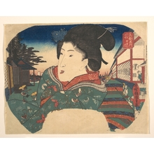 Japanischer Druck "Famous Views of Edo: Kasumigaseki" von Utagawa Kunisada, 歌川国貞 (Utagawa Kunisada (Japanese, 1786–1864))