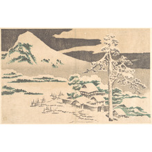 葛飾北斎: Winter Landscape - メトロポリタン美術館