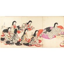 豊原周延: Chiyoda Castle (Album of Women) - メトロポリタン美術館