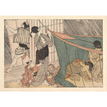 Kitagawa Utamaro: The Coming Thunderstorm, from the illustrated book Flowers of the Four Seasons - Metropolitan Museum of Art