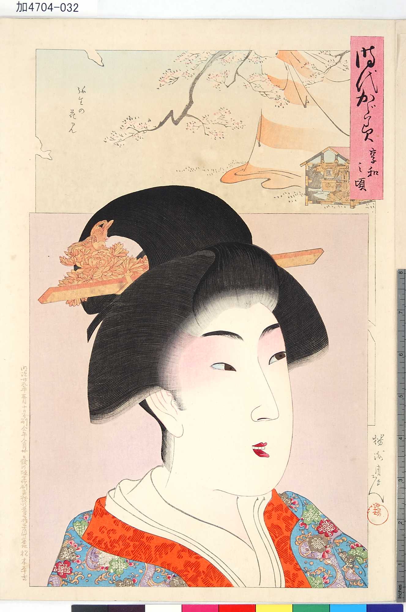 Toyohara Chikanobu 時代かゞみ 享和之頃 弥生の花見 Tokyo Metro Library Ukiyo E Search