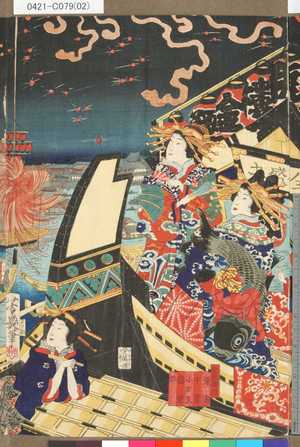 Ochiai Yoshiiku: 「金瓶楼内」「☆湘」「今紫」「小太夫」「盛紫」「静」 - Tokyo Metro Library 