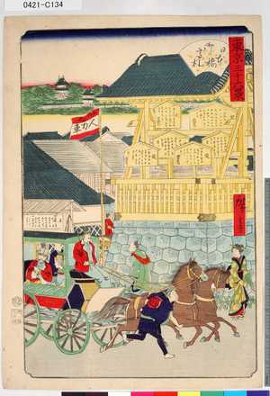 Utagawa Hiroshige III: 「東京三十六景」「日本橋御高礼」 - Tokyo Metro Library 