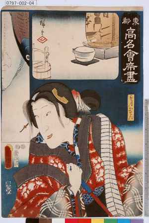 Utagawa Kunisada: 「東都高名会席尽」「三日月おせん」 - Tokyo Metro Library 