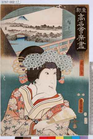 Utagawa Kunisada: 「東都高名会席尽」「桜ひめ」 - Tokyo Metro Library 