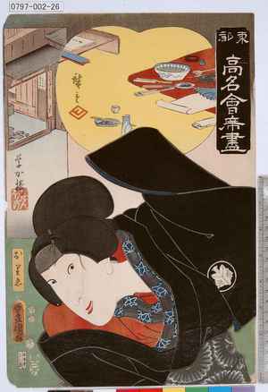 Utagawa Kunisada: 「東都高名会席尽」「おりゑ」 - Tokyo Metro Library 