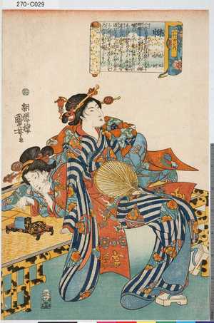 Utagawa Kuniyoshi: 「八行女之内」 「悌」「妓王妓女」 - Tokyo Metro Library 