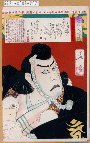 Tsukioka Yoshitoshi: 「近世人物誌」「やまと新聞附録」 「第九」 - Tokyo Metro Library 