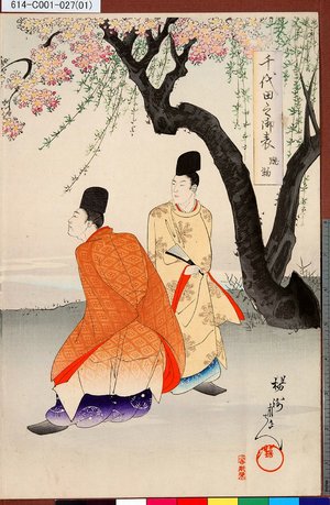 Toyohara Chikanobu: 「千代田之御表」 「蹴鞠」 - Tokyo Metro Library 