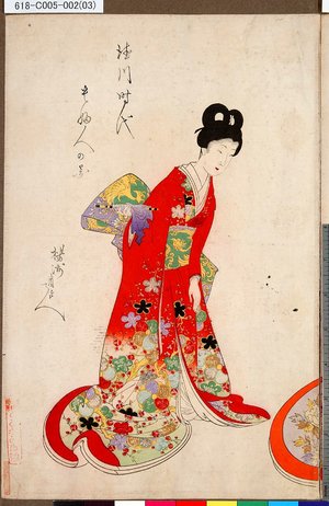 Toyohara Chikanobu: 「徳川時代貴婦人の図」 - Tokyo Metro Library 