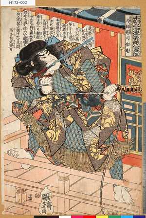 Utagawa Kuniyoshi: 「本朝水滸伝豪傑八百人一個」 「里美八犬子の内」「犬飼見八信道」 - Tokyo Metro Library 