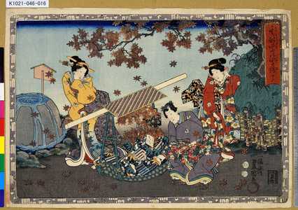 Utagawa Kunisada: 「其姿紫の写絵」 「十六」 - Tokyo Metro Library 