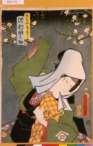 Utagawa Kunisada: 「鬼王女房月さよ 沢村田之助」 - Tokyo Metro Library 