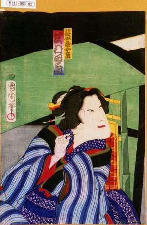 Toyohara Kunichika: 「遊女屋女房 沢村田之助」 - Tokyo Metro Library 