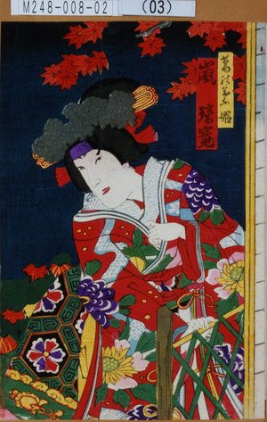 Toyohara Chikanobu: 「葛の葉姫 嵐璃寛」 - Tokyo Metro Library 