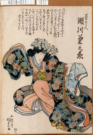 Utagawa Kunisada: 「菊のまへ 瀬川菊之丞」 - Tokyo Metro Library 