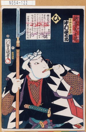 Utagawa Kunisada: 「誠忠義士伝」「ひ」「茅野和郎常成 中村仲太郎」 - Tokyo Metro Library 