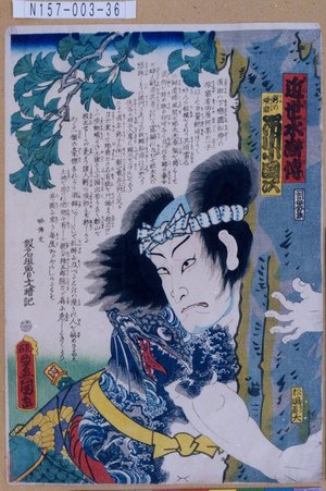 Utagawa Kunisada: 「近世水滸伝」「鰐の順助 市川小団次」 - Tokyo Metro Library 