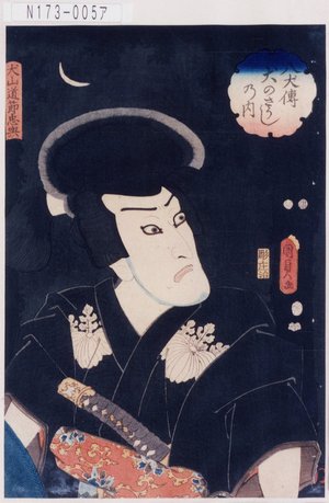 Utagawa Kunisada II: 「八犬伝犬のさうし乃内」「犬山道節忠与」 - Tokyo Metro Library 