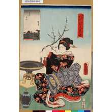 Utagawa Kunisada: 「江戸名所百人美女」 「するがだい」 - Tokyo Metro Library 