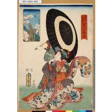 Utagawa Kunisada: 「江戸名所百人美女」 「三圍」 - Tokyo Metro Library 