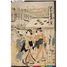 Katsukawa Shunko: 「江戸八景之内 日本橋圖 三枚續」 - Tokyo Metro Library 