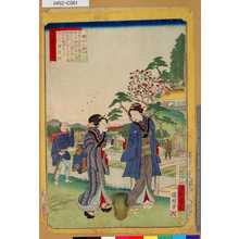 Utagawa Hiroshige III: 「開明東京名勝」「關口の椿山」 - Tokyo Metro Library 