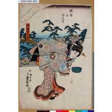 Utagawa Kunisada: 「扇合隅田川八景」 「関屋乃つみ草」 - Tokyo Metro Library 