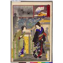 Toyohara Chikanobu: 「名誉色咲分」 「稲本楼 薄紫」「仲の町 いと」 - Tokyo Metro Library 