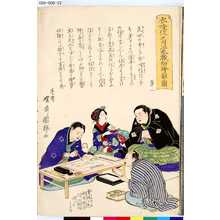 Utagawa Kuniteru: 「衣喰住之内家職幼絵解ノ図」 「第一 絵図引」 - Tokyo Metro Library 