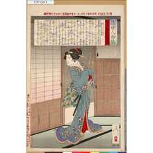 Tsukioka Yoshitoshi: 「近世人物誌」「やまと新聞附録」 「第十五」「木戸翠香院殿」 - Tokyo Metro Library 