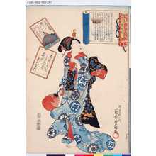 Utagawa Kunisada: 「百人一首繪抄」 「六」「中納言家持」 - Tokyo Metro Library 