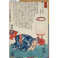 Utagawa Kuniyoshi: 「百品噺の内」 「蚤のさしあひばなし」 - Tokyo Metro Library 