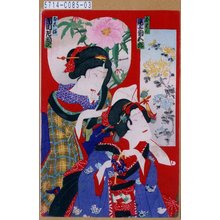 Toyohara Kunichika: 「おはん 尾上菊五郎」「おこま 市川左団次」 - Tokyo Metro Library 