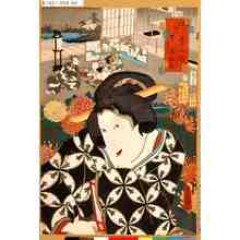 Utagawa Kunisada: 「江戸紫五十四帖 第六 末摘花」 - Tokyo Metro Library 