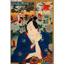Utagawa Kunisada: 「江戸紫五十四帖 廾六 床夏」 - Tokyo Metro Library 