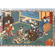 Utagawa Kunisada: 「其姿紫の写絵」 「十七」 - Tokyo Metro Library 