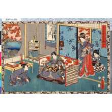 Utagawa Kunisada: 「其姿紫の写絵」 「五十一」 - Tokyo Metro Library 