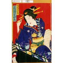 Toyohara Kunichika: 「丹波やお妻 岩井半四郎」 - Tokyo Metro Library 