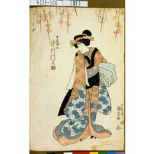 日本版画 "「おしゆん 市川門之助」" 由 Utagawa Kunisada, 歌川国貞 (国貞<1>) 创作