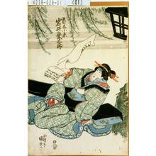 Utagawa Kunisada: 「芸者小糸 岩井粂三郎」 - Tokyo Metro Library 