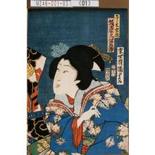 Utagawa Kunisada II: 「こし元岩橋 坂東三津五郎」 - Tokyo Metro Library 