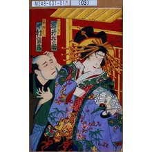 Toyohara Chikanobu: 「かつらぎ 岩井松之助」「家ぬし 中村鶴蔵」 - Tokyo Metro Library 